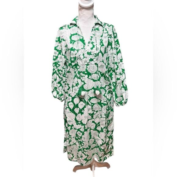 J.Crew V-neck tunic dress in Kelly floral cotton poplin - Picture 2 of 7